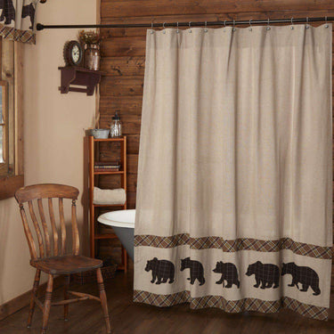 Wyatt Bear Shower Curtain 72